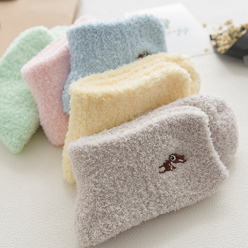 KAWAII FLUFFY High Ankle Socks
