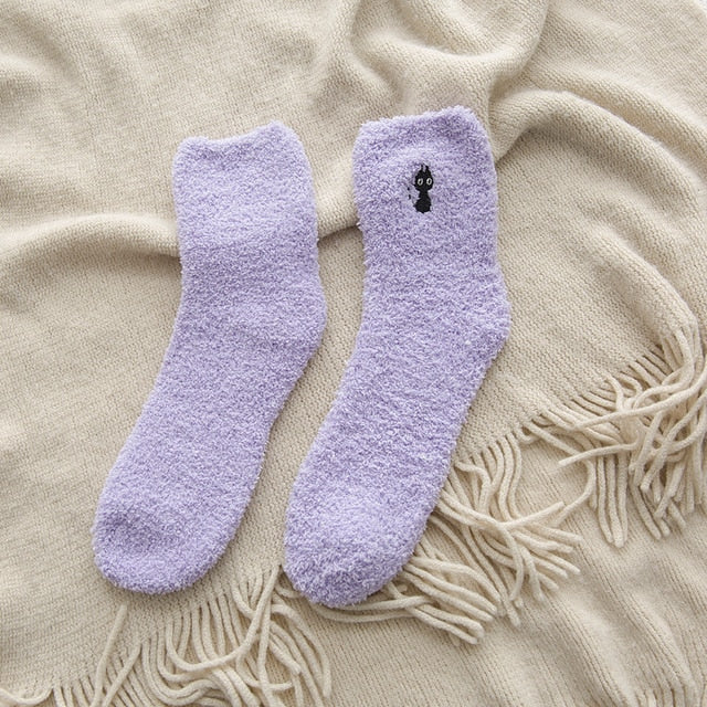 KAWAII FLUFFY High Ankle Socks