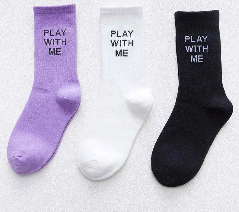 PLAY  WITH ME High Ankle Socks