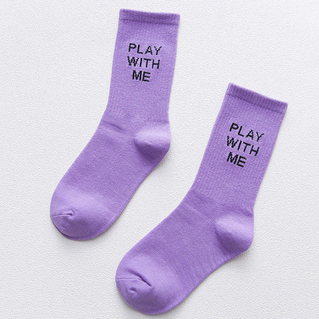 PLAY  WITH ME High Ankle Socks